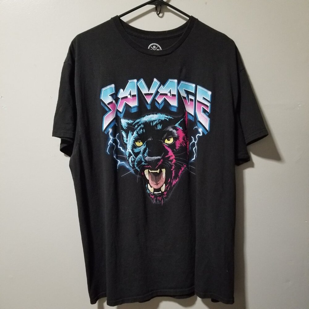 DOM Savage T Shirt Black Short Sleeve Men's XL